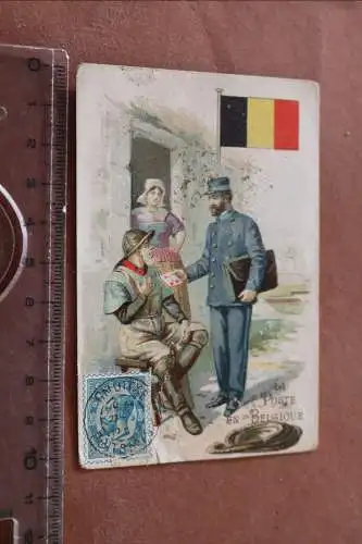 Alte kleine Postkarte - Briefträger Belgien - Sammelbild ????