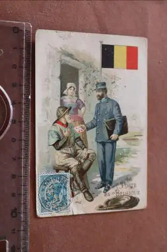 alte kleine Postkarte - Briefträger Belgien - Sammelbild ????