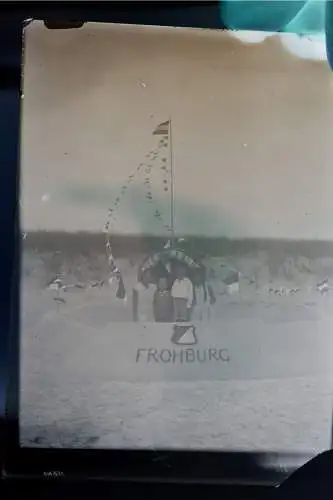 tolles altes Glasnegativ - Sandburg -  Frohburg 1910-20