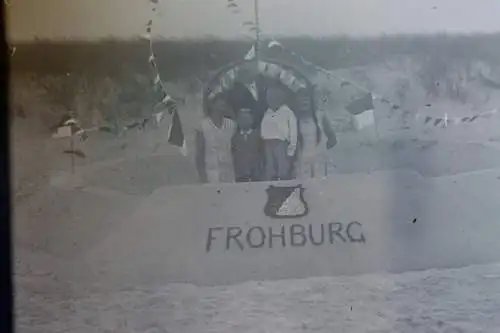 tolles altes Glasnegativ - Sandburg -  Frohburg 1910-20 