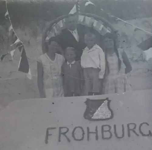 tolles altes Glasnegativ - Sandburg -  Frohburg 1910-20 