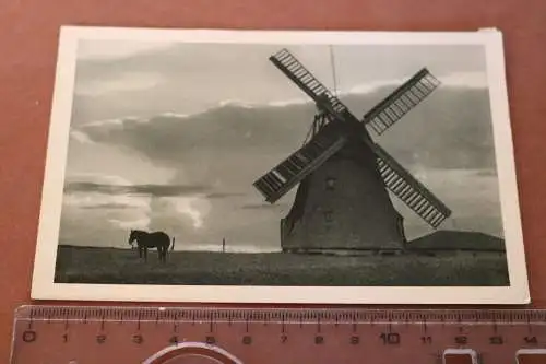 tolle alte Karte - Windmühle Amrum - 60er Jahre