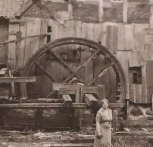 tolles altes Foto - mir unbekannte Wassermühle - 30-40er Jahre