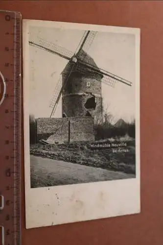 tolle alte Karte - Windmühle Neuville bei Arras - Feldpost 1916