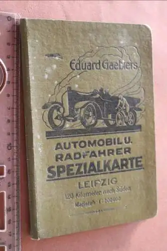 alte Eduard Gaeblers Automobil u. Radfahrer Spezialkarte Leipzig - 1910-20 ??