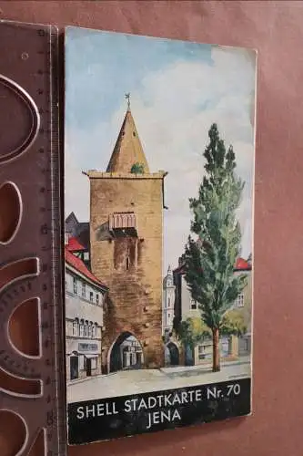 alte Shell Stadtkarte Nr. 70 Jena  -  30-40er Jahre ?