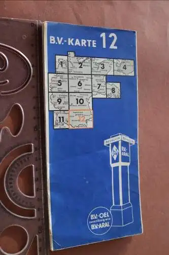 alte B.V. Landkarte Nr.12 Süddeutschland - 30-40er Jahre 