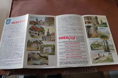 alte Shell Stadtkarte Nr. 74  Eisenach  -  30-40er Jahre ?