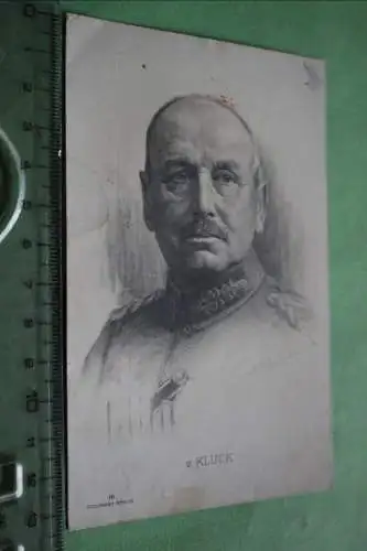 tolle alte Karte - Portrait - General von Kluck   Rhotofot Berlin - 1915