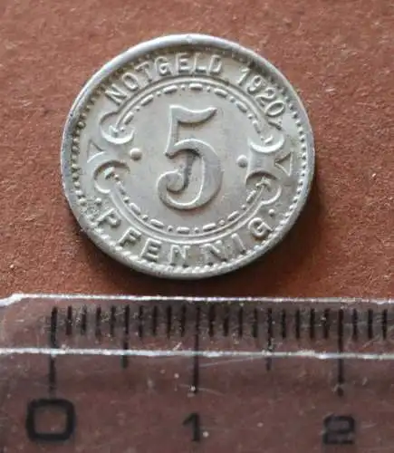 tolle alte Münze - Notgeld 5 Pfennig 1920 - Stadtwappen