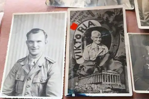 sechs tolle alte Fotos eines Piloten ? KG General Wever , Karte aus Athen 1942