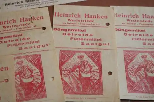 alte Rechnungen und Quittung aus Westerstede - 30er Jahre .- Hanken, Meynen , Ol