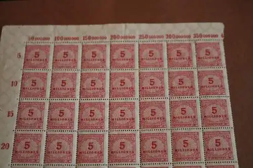 drei Bögen Briefmarken Deutsches Reich  Flugpost - 20er Jahre - wertvoll ??