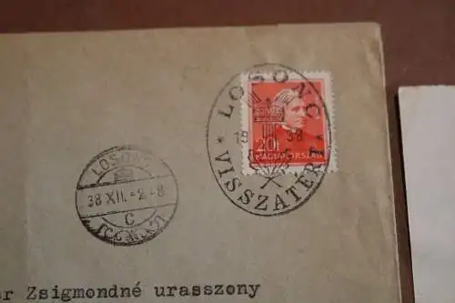 zwei alte Ganzsachen Léva - Ungarn - visszatért Briefstempel 1938