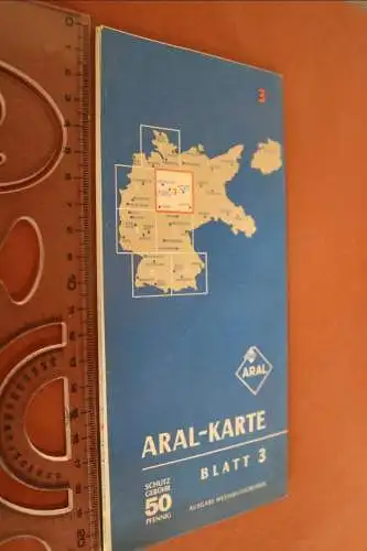 alte Aral  Landkarte Blatt 3 -  Braunschweig - Magdeburg - Alter ???
