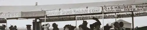 tolles altes Glasnegativ - Personen Ausflugsschiff Werbung Firmen aus Metz 