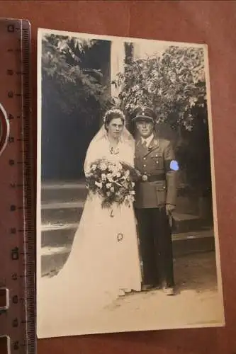 tolles altes Foto - Hochzeitsfoto eines Soldaten