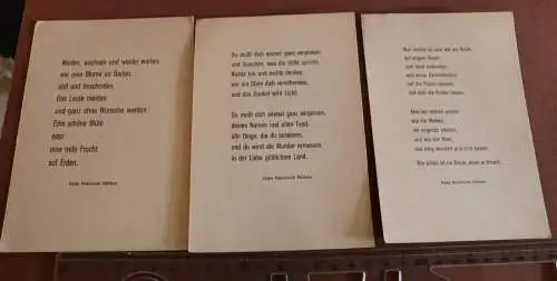 Drei alte Karten Gedichte - H.H. Büttner Nordenham  30-50er Jahre ??