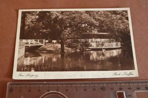 tolle alte Karte  Zoo Leipzig - Park-Kaffee 1932