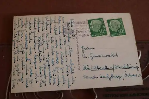 tolle alte Karte Nordseebad Wilhelmshaven Abendstimmung auf der Jade 1956