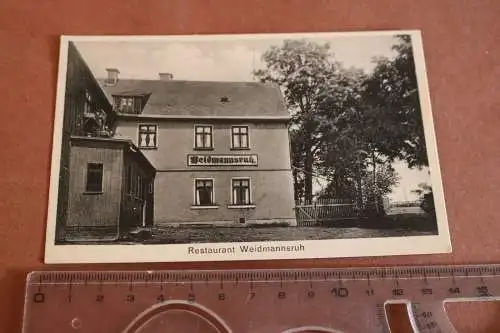 tolle alte Karte Restaurant Weidmannsruh  Markneukirchen
