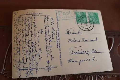 tolle alte Karte Gasthaus und Sommerfrische Paska - Thüringen 1956