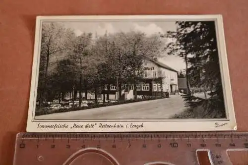 tolle alte Karte Sommerfrische Neue Welt  Reitzenhain Erzgebirge 