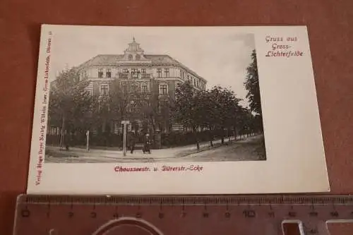 tolle alte Karte - Chausseestr. u. Dürerstr. Ecke - Gross-Lichterfelde