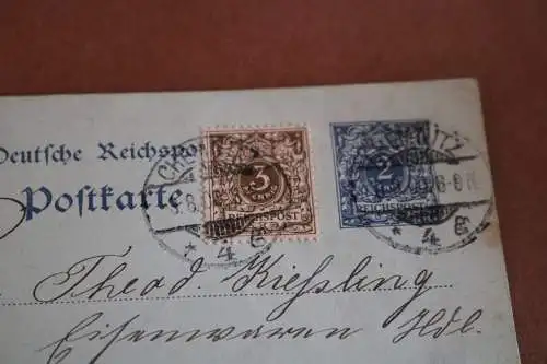 tolle alte Ganzsache Postkarte - A. Brunne &Co. Chemnitz 1900
