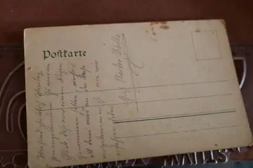 tolle alte Heliocolorkarte Zieher - Künstlerkarte  Regen , Regenschirme 1900-30