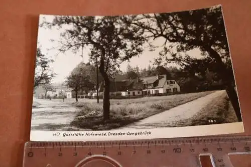 tolle alte Karte- HO Gaststätte Hofeweise - Dresden -Langebrück 1974