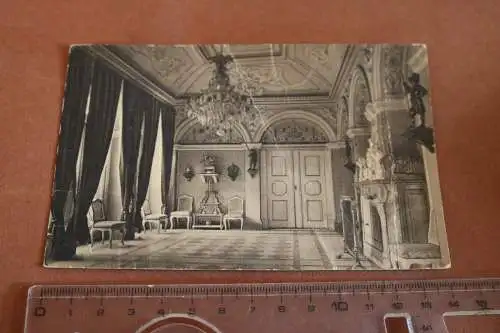 tolle alte Heimatschutzpostkarte - Speisesaal  Schloß Weesenstein 1934