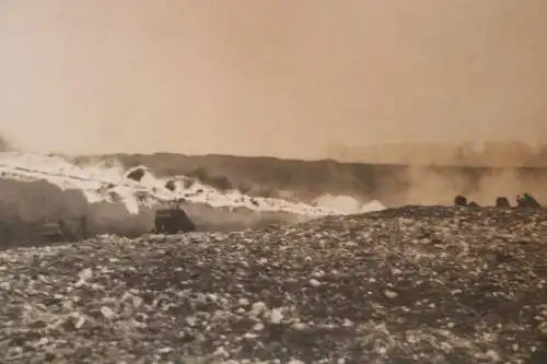 tolles altes Foto - Flammenwerfer im Einsatz