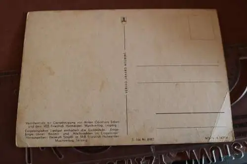 tolle alte Liedkarte  Grüß dich Gott, mei Arzgebirg  - Erzgebirge 1900-1920 ?