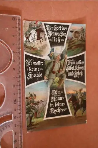 tolle alte Karte - Patriotisch  Der Gott der Eisen wachsen ließ 1915