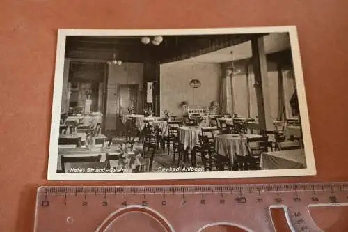 Tolle alte Karte- Innenansicht - Hotel Strand-Casino - Seebad Ahlbeck 1953