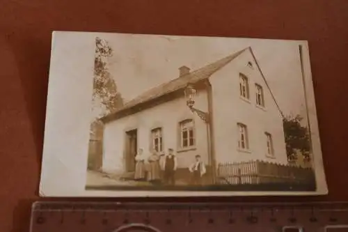 tolles altes Foto - Haus mit Gaslaterne ?? 1900-1920 ?? Raum Dresden