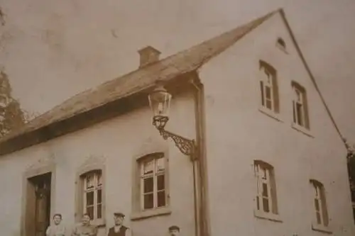tolles altes Foto - Haus mit Gaslaterne ?? 1900-1920 ?? Raum Dresden