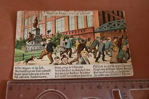 tolle alte Künstlerkarte - Krupp´sche Esel schreit - Krupp - Essen - 1907