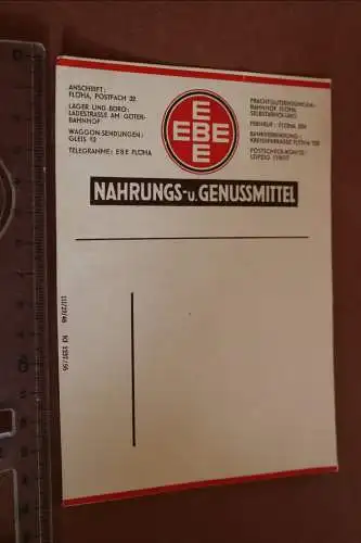 altes Notizblatt, Bestellblatt ? Ebe Nahrungs- und Genussmittel