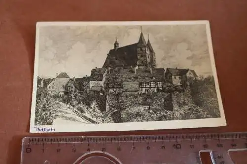 tolle alte Karte- Ansicht Geithain - 1932 - Bahnpoststempel Leipzig-Chemnitz 
