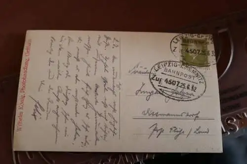 tolle alte Karte- Ansicht Geithain - 1932 - Bahnpoststempel Leipzig-Chemnitz 