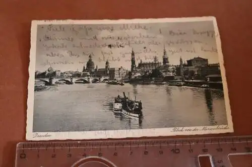 tolle alte Karte-  Dresden - Blick von der Marienbrücke 1942