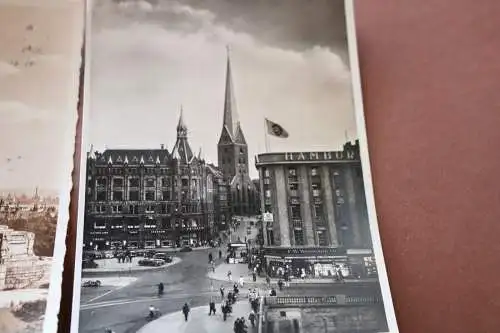 zwei tolle alte Karten - Hamburg Bismarckdenkmal , St. Petri , Michaelisk. 1941