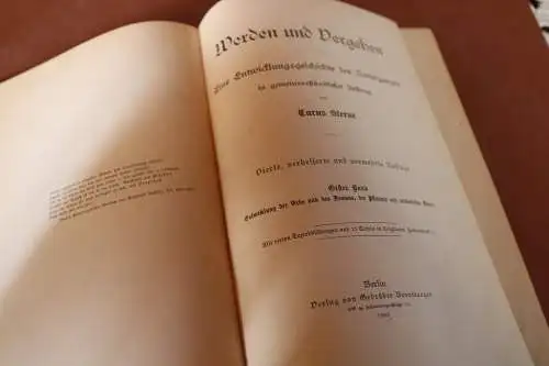 tolles Buch - Carus Sterne - Werden und Vergehen  1. Band von 1900 