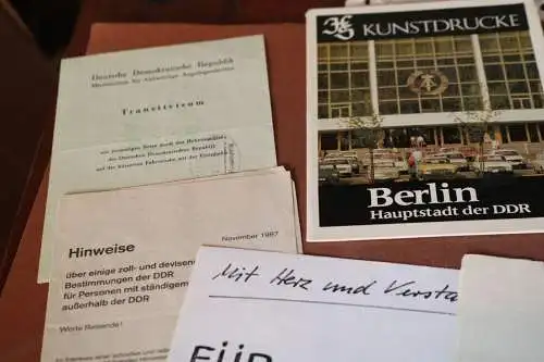 kleines Konvolut Flyer, Berlin, Pro DDR Flyer, Transvisum usw. 