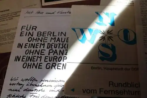 kleines Konvolut Flyer, Berlin, Pro DDR Flyer, Transvisum usw. 
