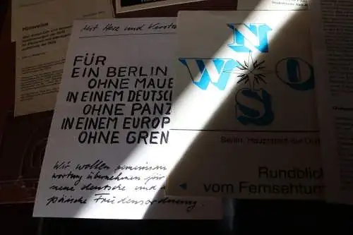 kleines Konvolut Flyer, Berlin, Pro DDR Flyer, Transvisum usw. 