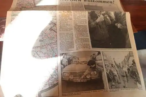 drei alte Zeitungen 1989 /1990 - Deutsche Wiedervereinigung