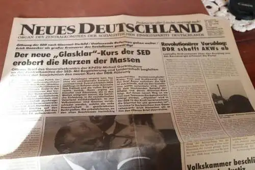 alte Zeitung - Neues Deutschland  19. März 1988